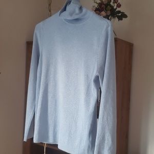 Chico blue sparkle turtleneck